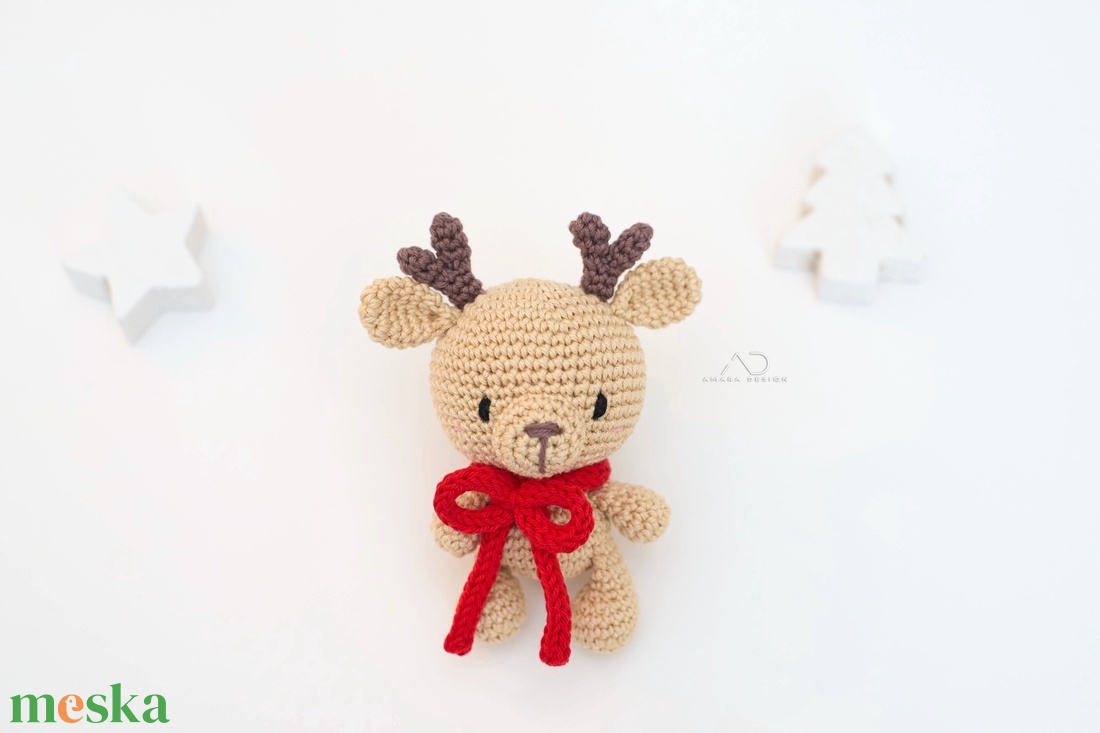 ZsebAmara - horgolt MINI rénszarvas, marokállatka - játék & sport - plüssállat & játékfigura - más figura - Meska.hu