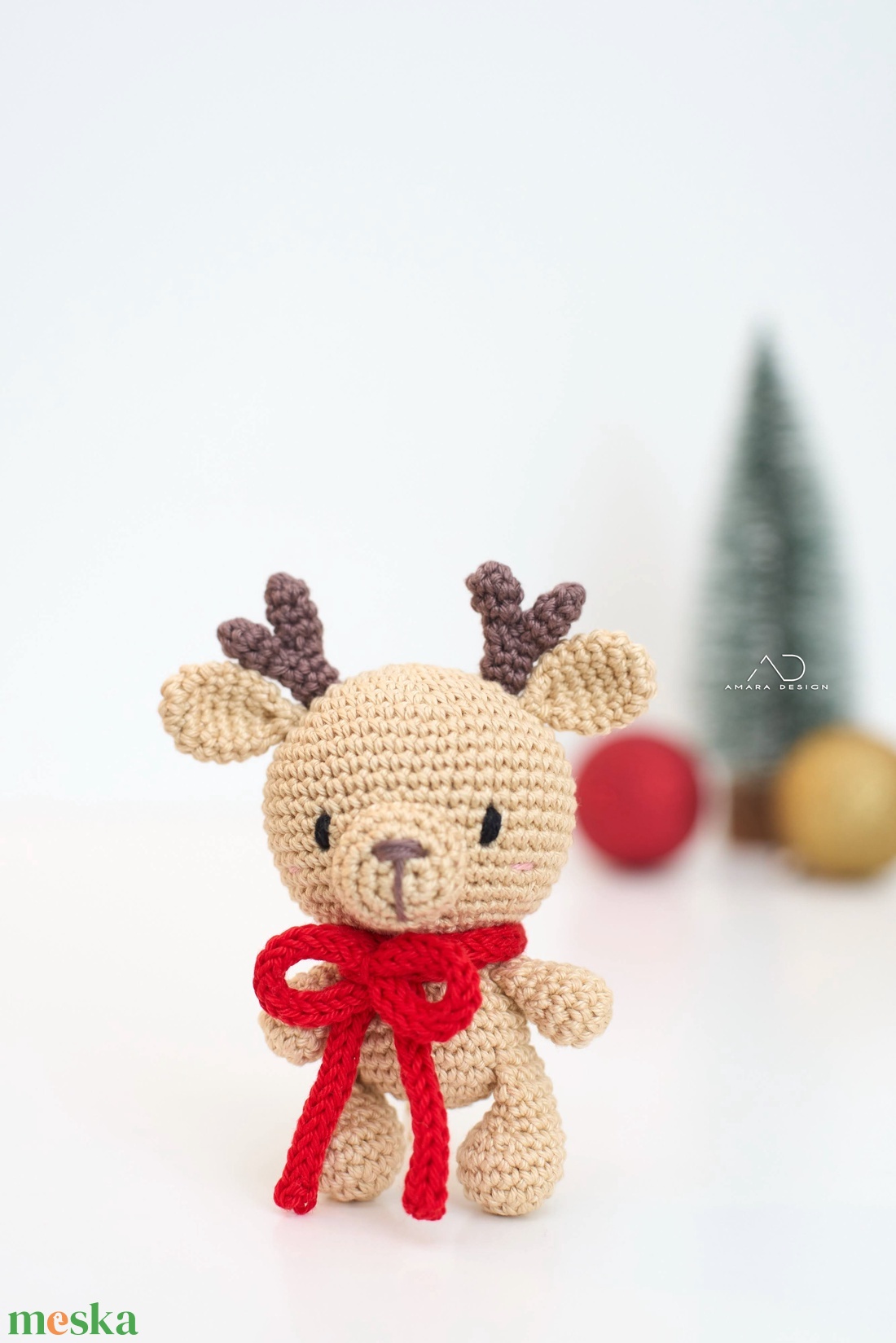 ZsebAmara - horgolt MINI rénszarvas, marokállatka - játék & sport - plüssállat & játékfigura - más figura - Meska.hu
