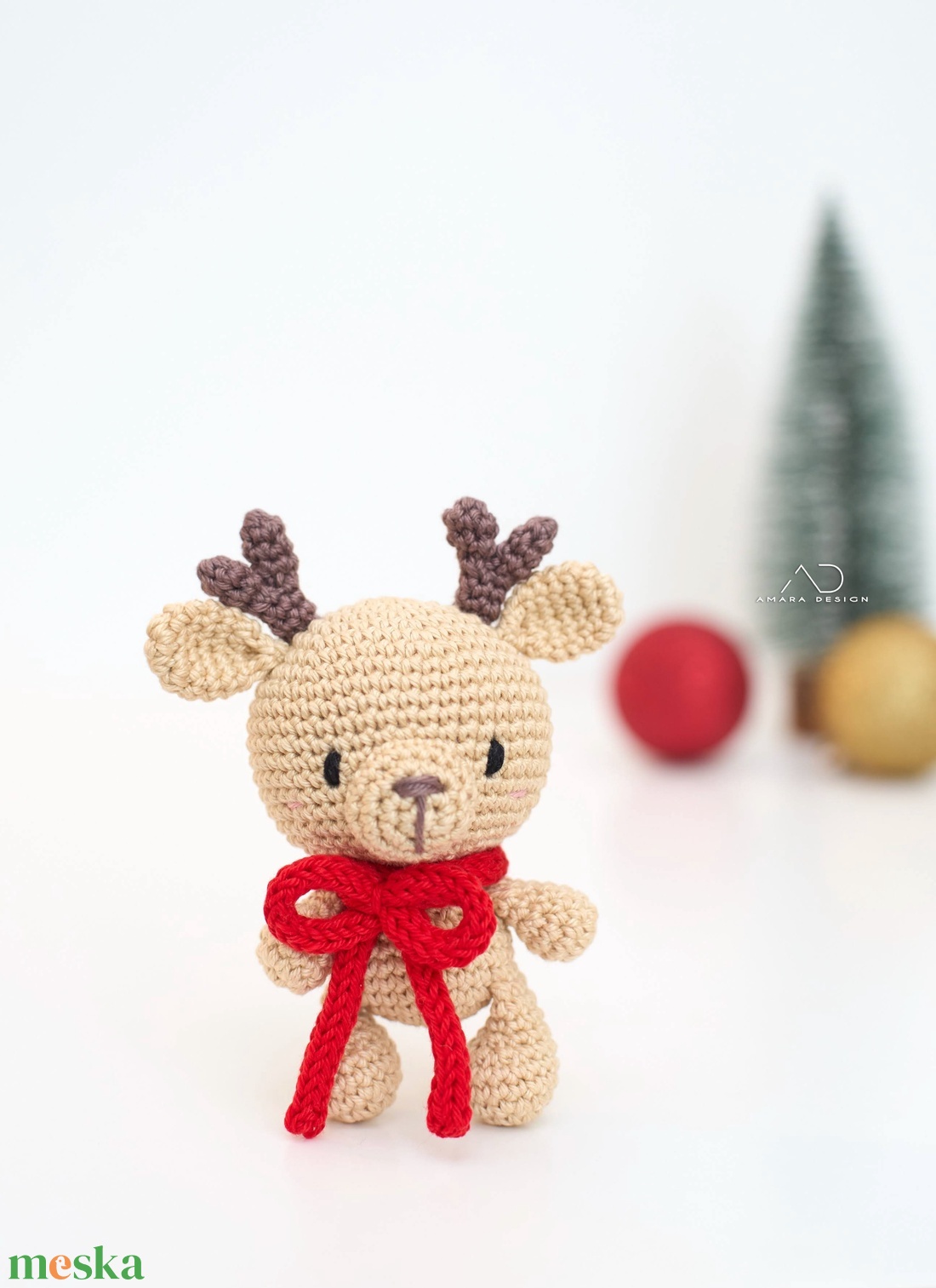 ZsebAmara - horgolt MINI rénszarvas, marokállatka - játék & sport - plüssállat & játékfigura - más figura - Meska.hu