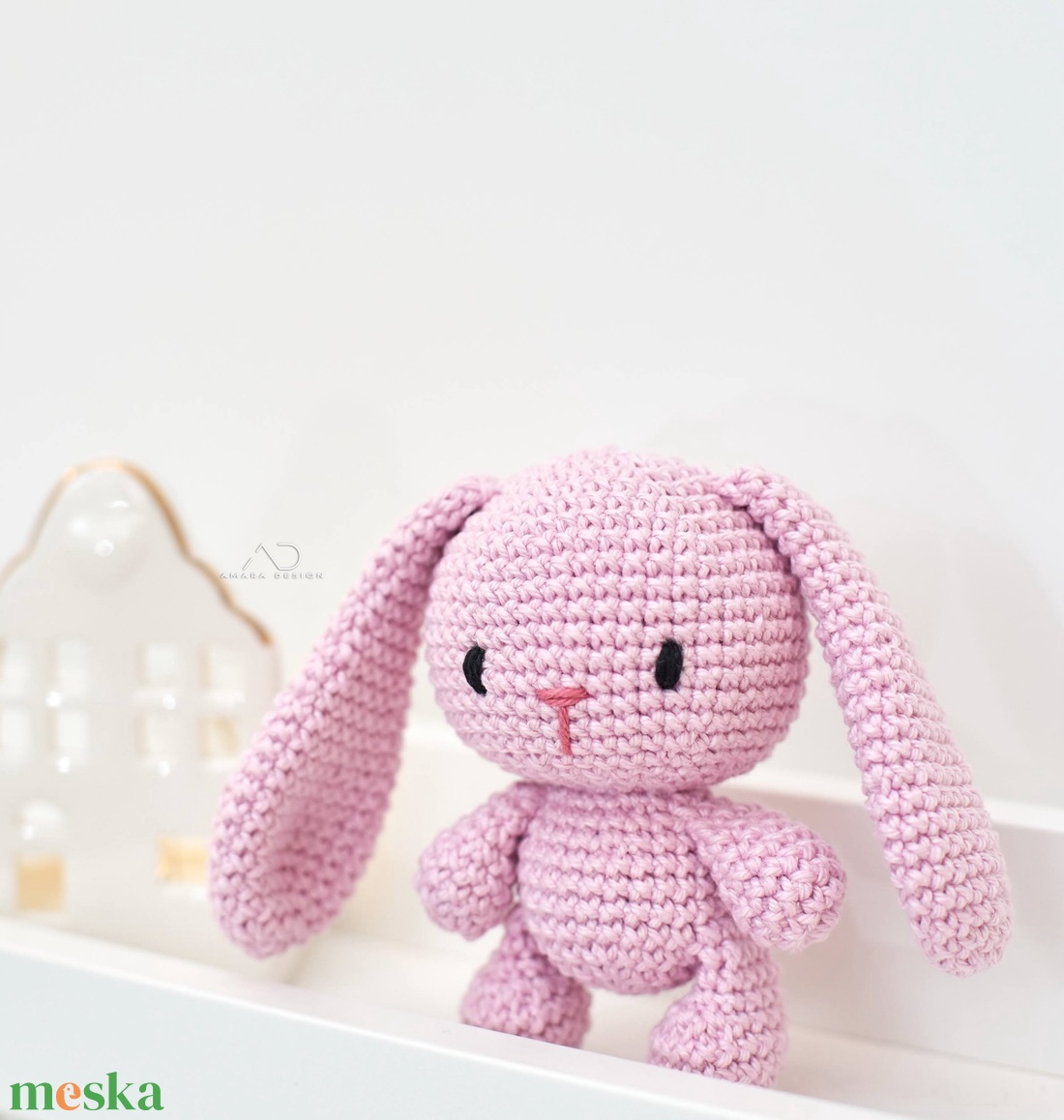 ZsebAmara - horgolt MINI nyuszi marokfigura lógó fülekkel - játék & sport - plüssállat & játékfigura - nyuszi - Meska.hu