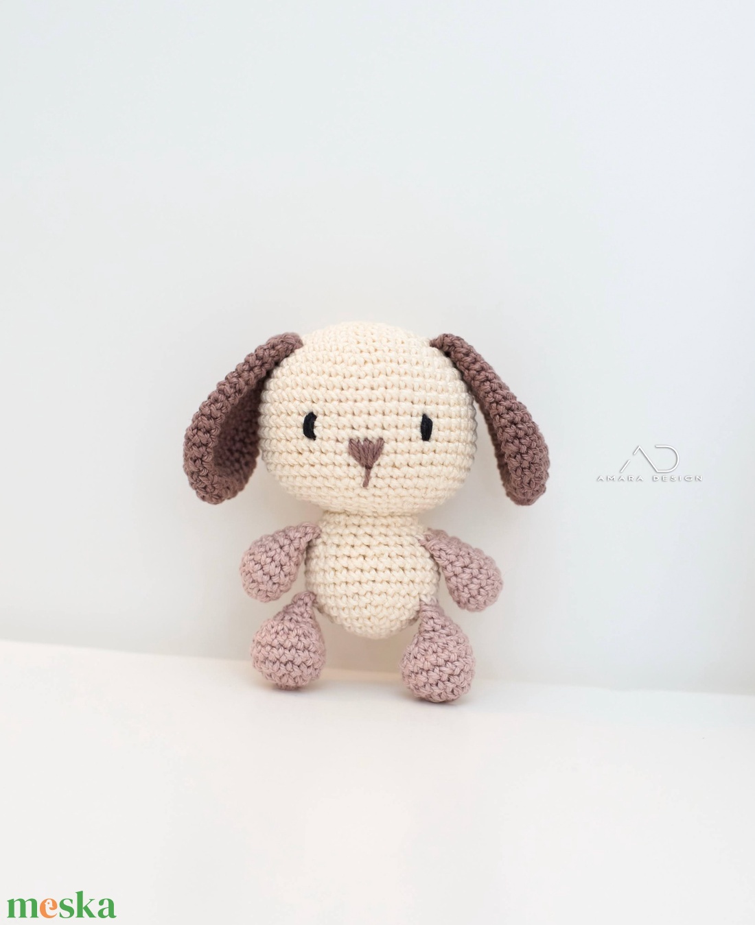 ZsebAmara - horgolt MINI kutya marokfigura lógó fülekkel - játék & sport - plüssállat & játékfigura - kutya - Meska.hu