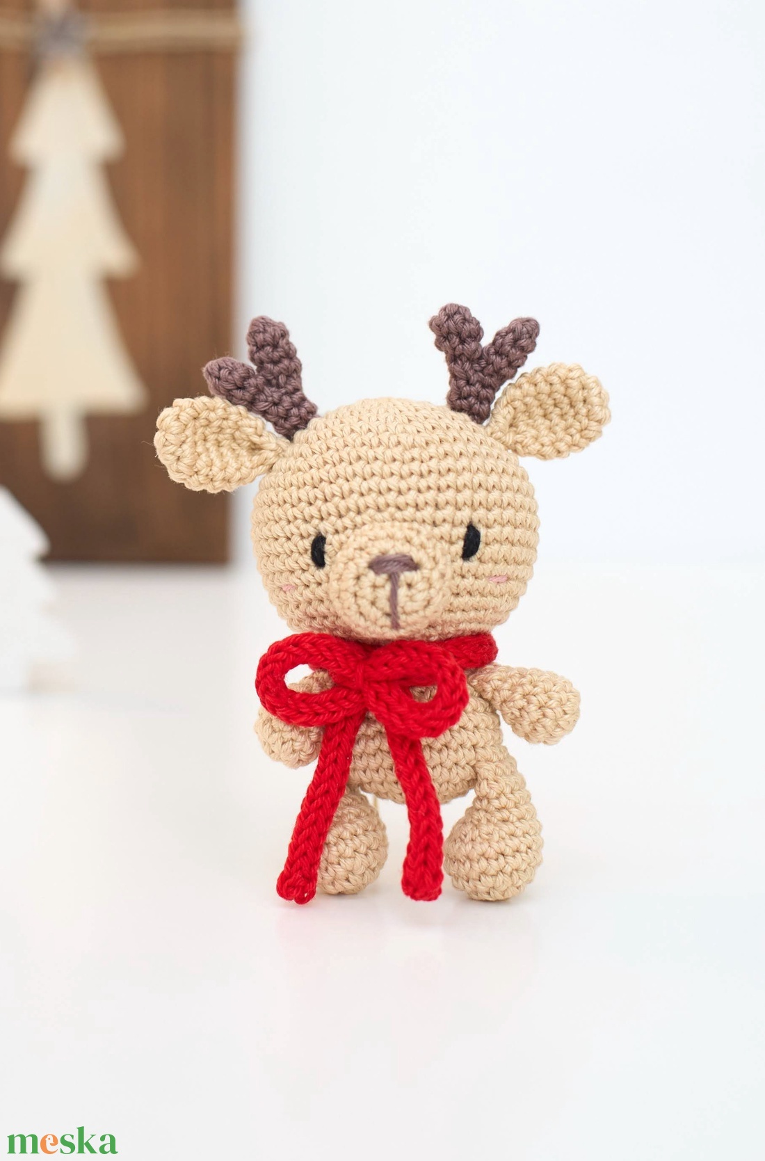 ZsebAmara - horgolt MINI rénszarvas, marokállatka - játék & sport - plüssállat & játékfigura - őzike, szarvas - Meska.hu