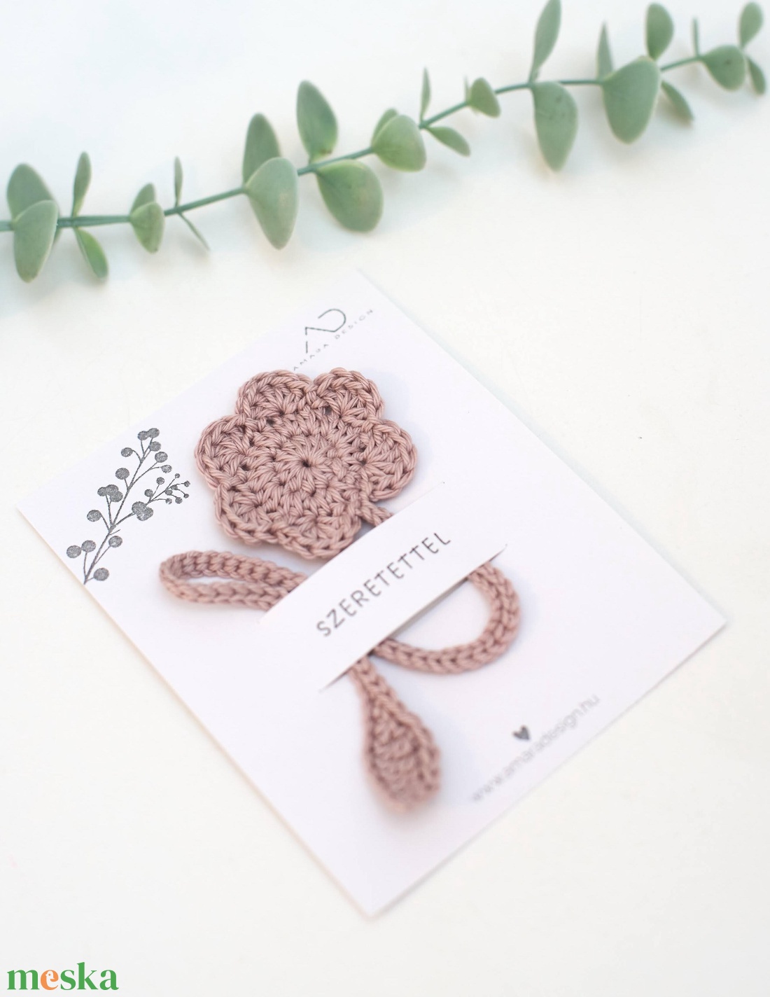 Horgolt VIRÁG könyvjelző 1 db (bármilyen színben kérhető)  - könyv & zene - könyvjelző - Meska.hu