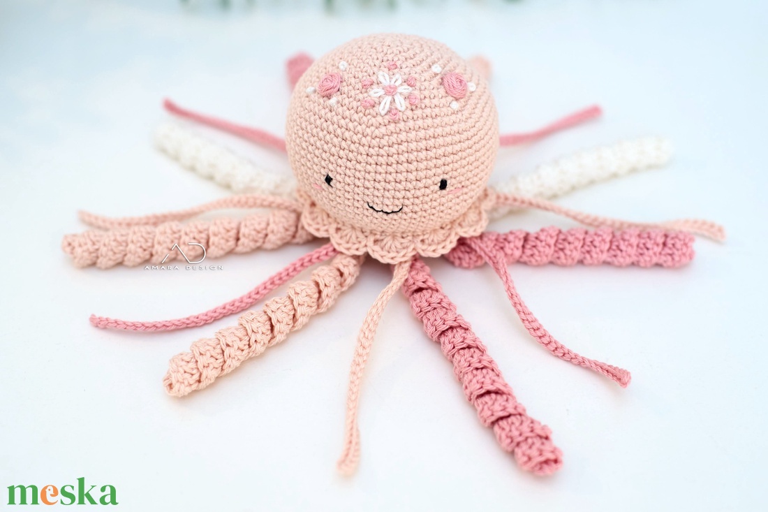 Bababarát horgolt polip, ajándék babáknak - játék & sport - plüssállat & játékfigura - polip, medúza - Meska.hu