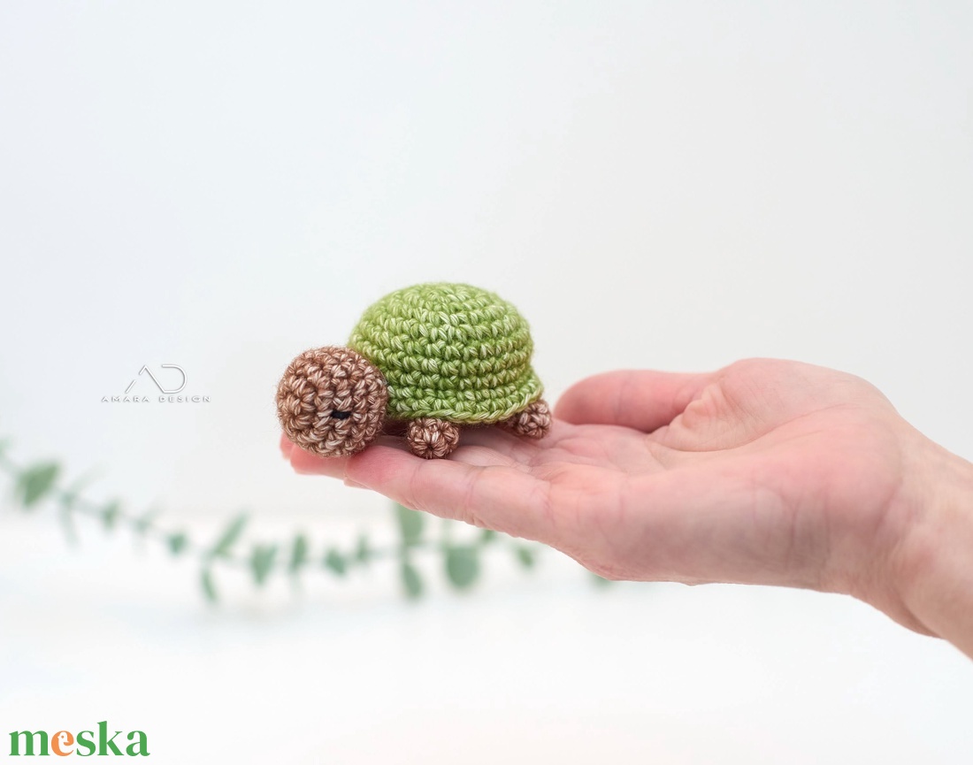 ZsebAmara - cuki horgolt mini teknős, marokfigura - játék & sport - plüssállat & játékfigura - más figura - Meska.hu