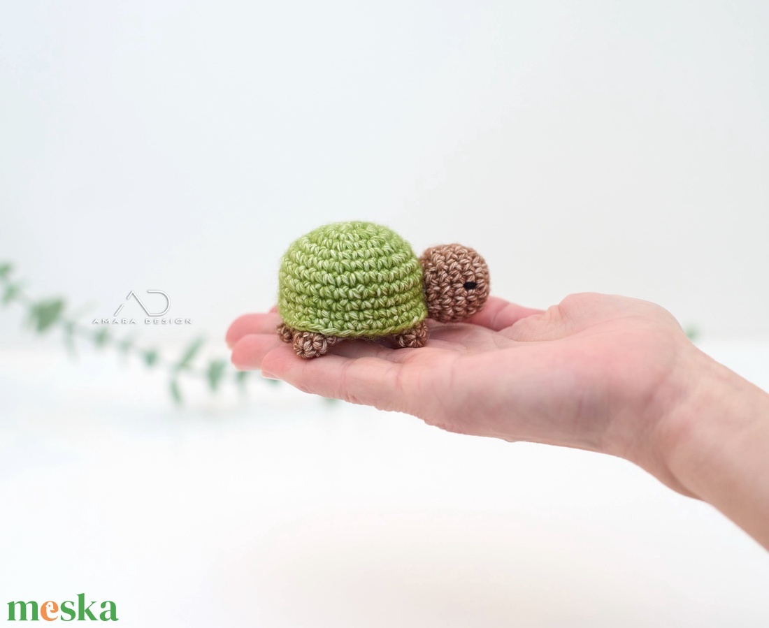  ZsebAmara - cuki horgolt mini teknős, marokfigura - játék & sport - plüssállat & játékfigura - más figura - Meska.hu