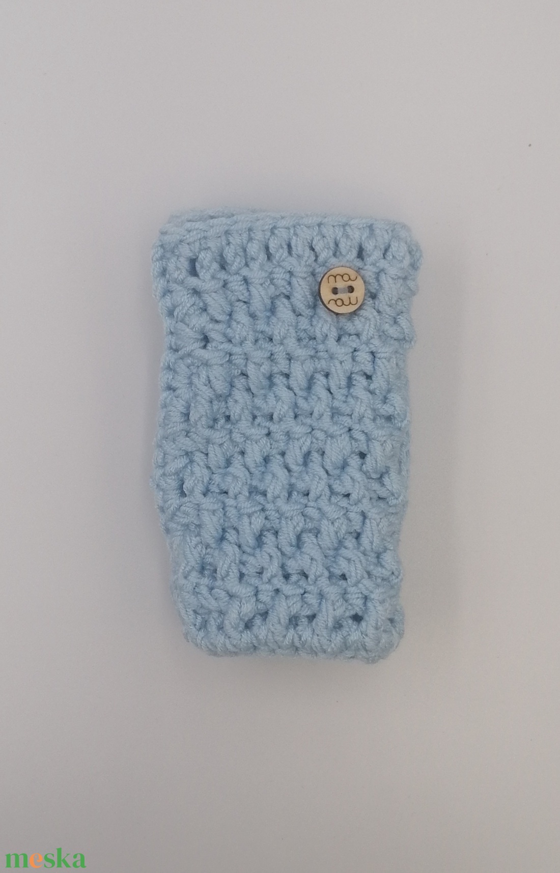 Mini világoskék kesztyű - ruha & divat - sál, sapka, kendő - kesztyű - Meska.hu