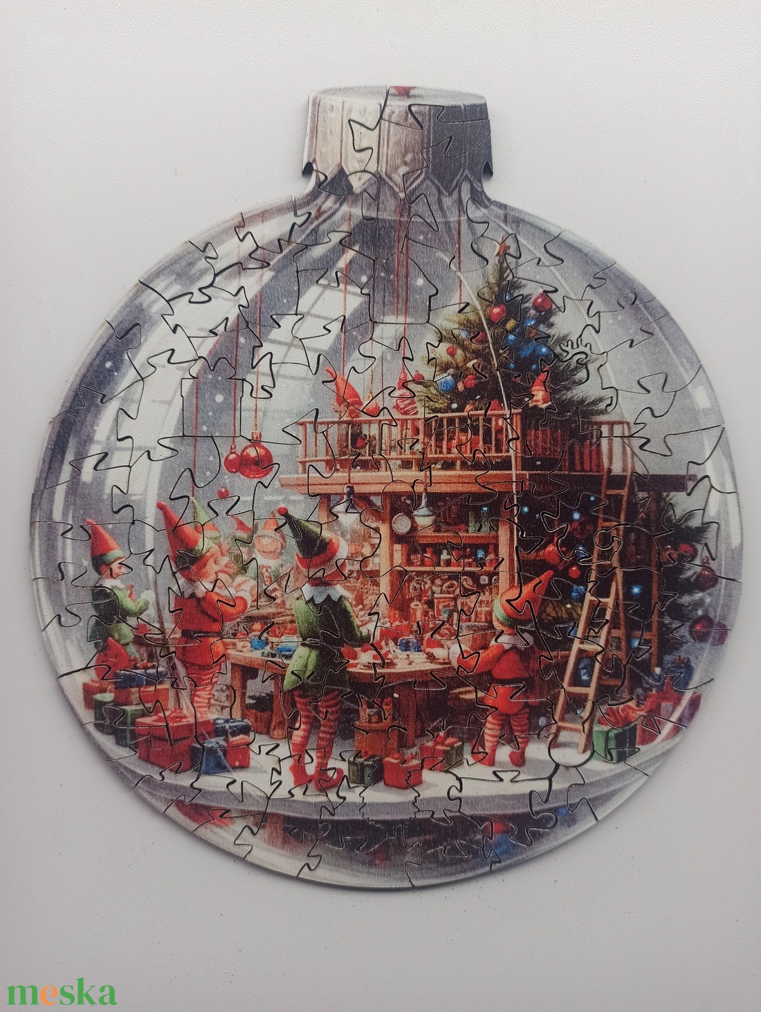 Fa karácsonyi gömb puzzle - játék & sport - puzzle - forma puzzle - Meska.hu