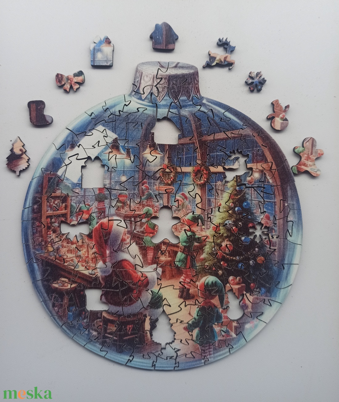 Karácsonyi gömb puzzle - játék & sport - puzzle - forma puzzle - Meska.hu Karácsonyi gömb puzzle - játék & sport - puzzle - forma puzzle - Meska.hu