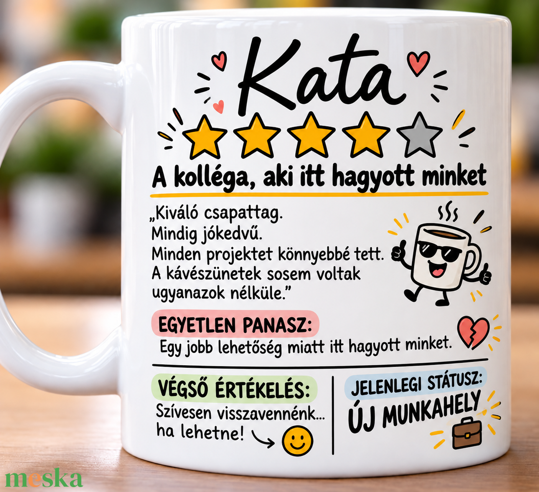 Személyre szabott búcsúbögre kolléganőnek � Vicces új munkahely ajándék - otthon & életmód - konyhafelszerelés, tálalás - tálalás - bögre & csésze - Meska.hu