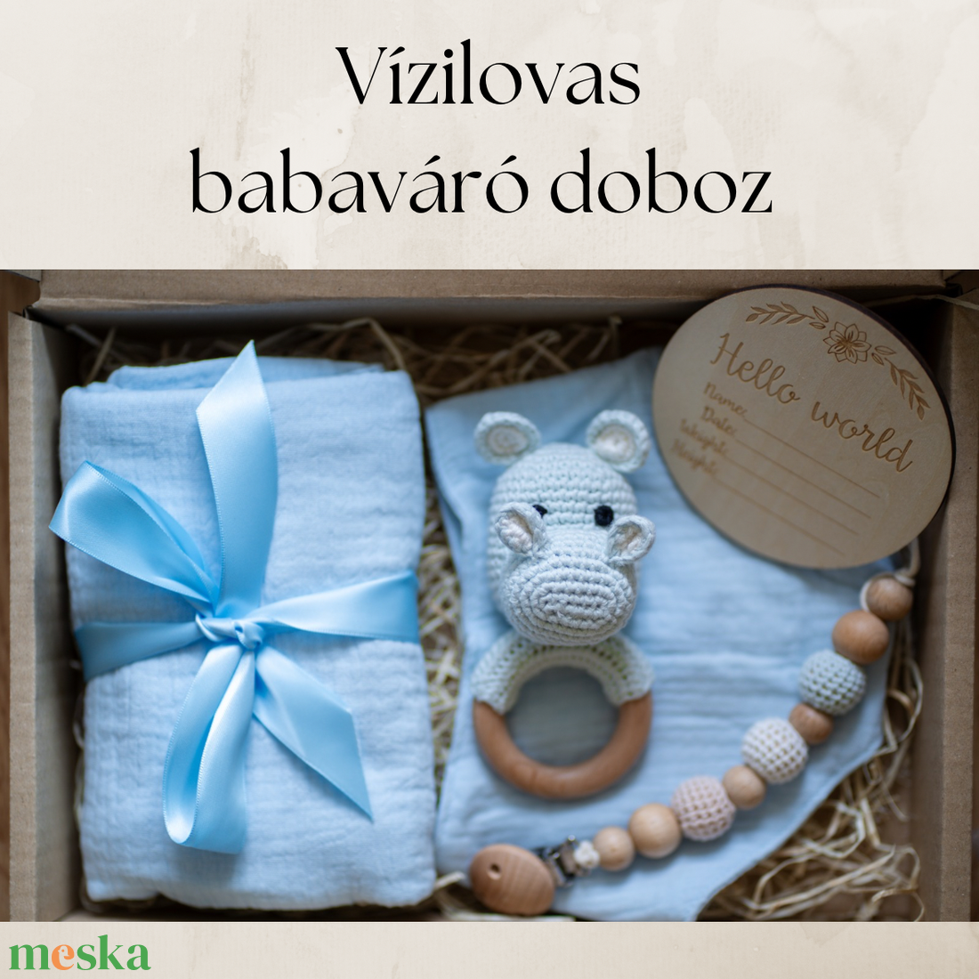 Horgolt vízilovas babaváró doboz/babaváró ajándék - játék & sport - babalátogató ajándékcsomag - Meska.hu Horgolt vízilovas babaváró doboz/babaváró ajándék - játék & sport - babalátogató ajándékcsomag - Meska.hu