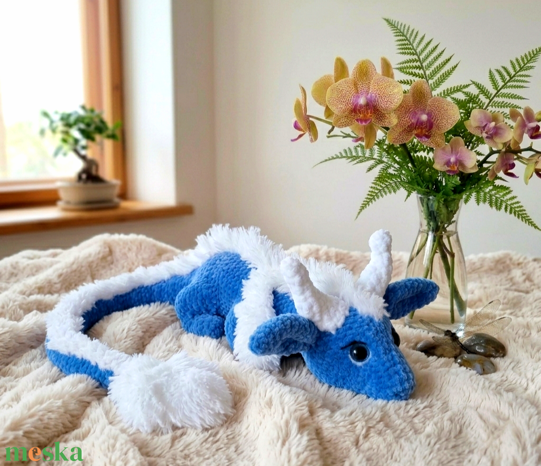 Horgolt sárkány  - játék & sport - plüssállat & játékfigura - plüss sárkány - Meska.hu