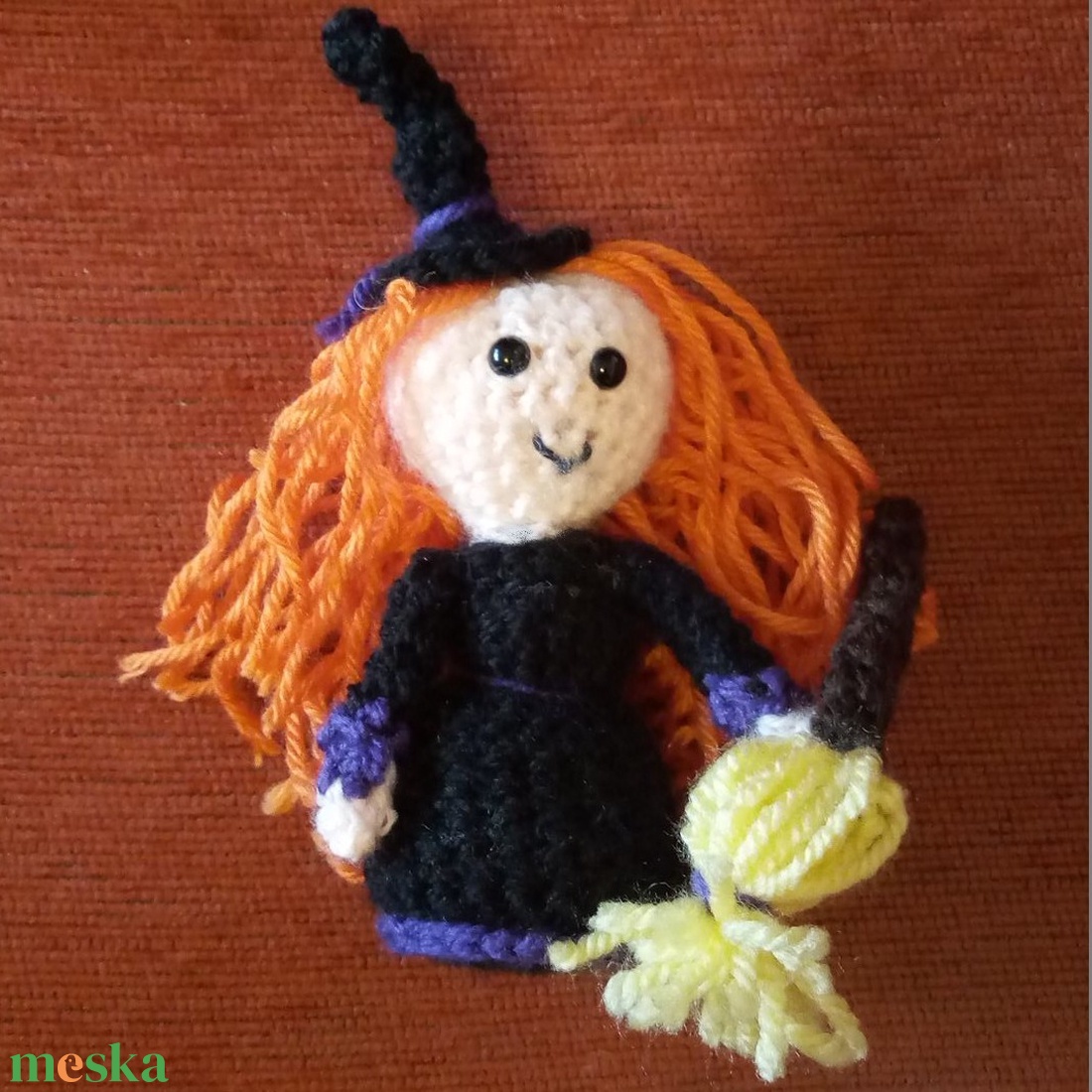Horgolt boszorkány figura Halloweenra - otthon & életmód - dekoráció - halloween - halloweeni figurák - Meska.hu Horgolt boszorkány figura Halloweenra - otthon & életmód - dekoráció - halloween - halloweeni figurák - Meska.hu