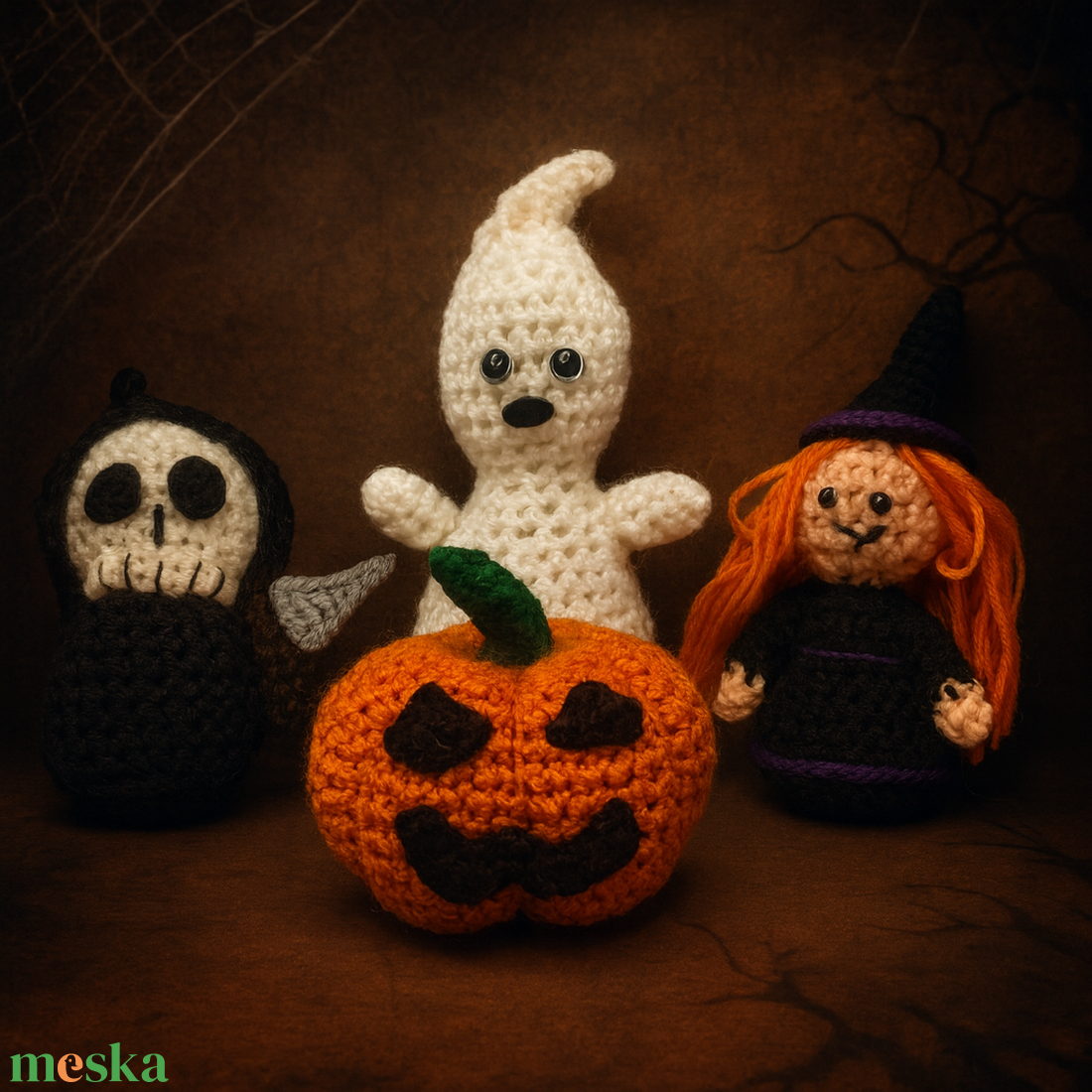 horgolt Halloween kollekció boszorkány, kaszás, szellem, töklámpás - otthon & életmód - dekoráció - halloween - halloweeni figurák - Meska.hu horgolt Halloween kollekció boszorkány, kaszás, szellem, töklámpás - otthon & életmód - dekoráció - halloween - halloweeni figurák - Meska.hu
