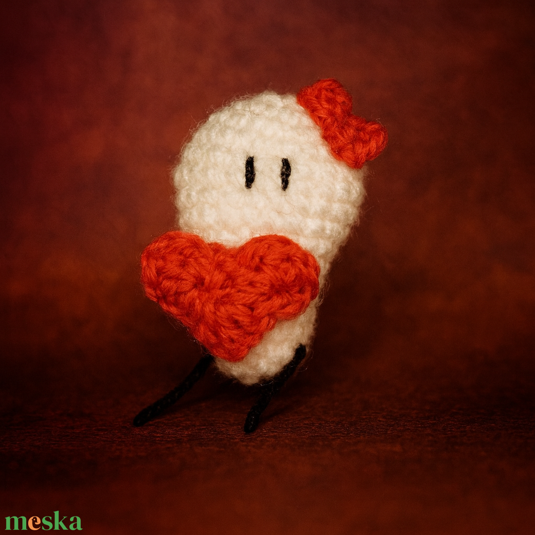 horgolt Bigli és Migli szerelmes pár - otthon & életmód - dekoráció - asztal és polc dekoráció - asztaldísz - Meska.hu