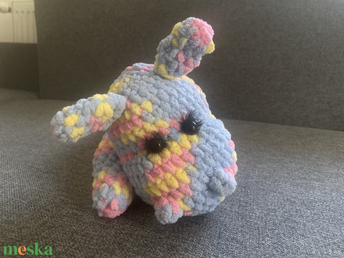 Amigurumi színes horgolt víziló figura - játék & sport - plüssállat & játékfigura - más figura - Meska.hu