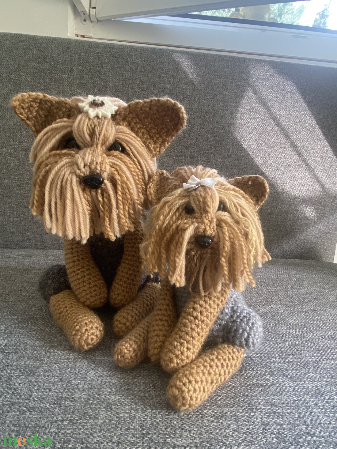 Amigurumi horgolt Yorkshire kutya 16cm - játék & sport - plüssállat & játékfigura - kutya - Meska.hu Amigurumi horgolt Yorkshire kutya 16cm - játék & sport - plüssállat & játékfigura - kutya - Meska.hu
