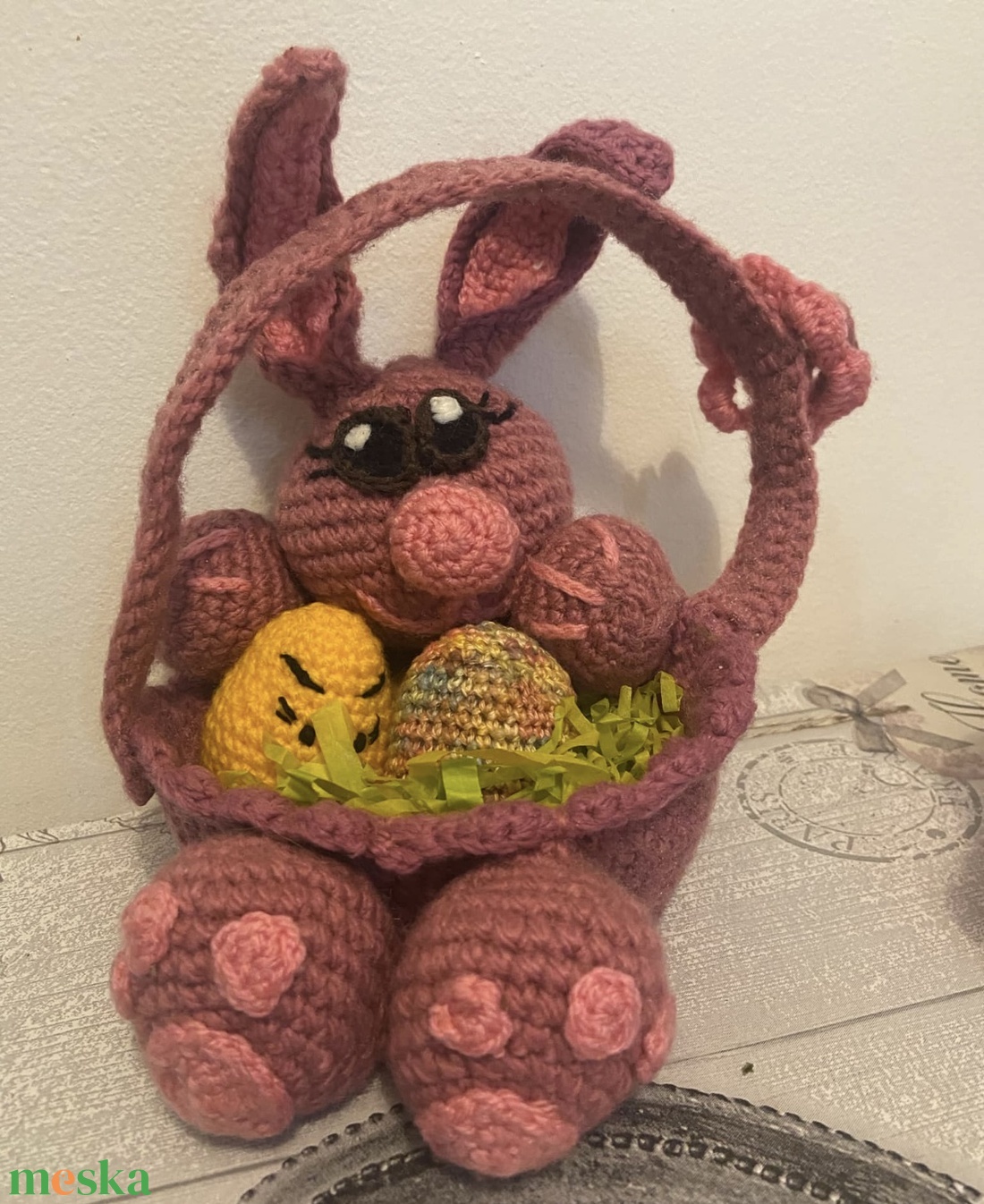 Amigurumi horgolt húsvéti nyuszi kosár - játék & sport - plüssállat & játékfigura - nyuszi - Meska.hu Amigurumi horgolt húsvéti nyuszi kosár - játék & sport - plüssállat & játékfigura - nyuszi - Meska.hu