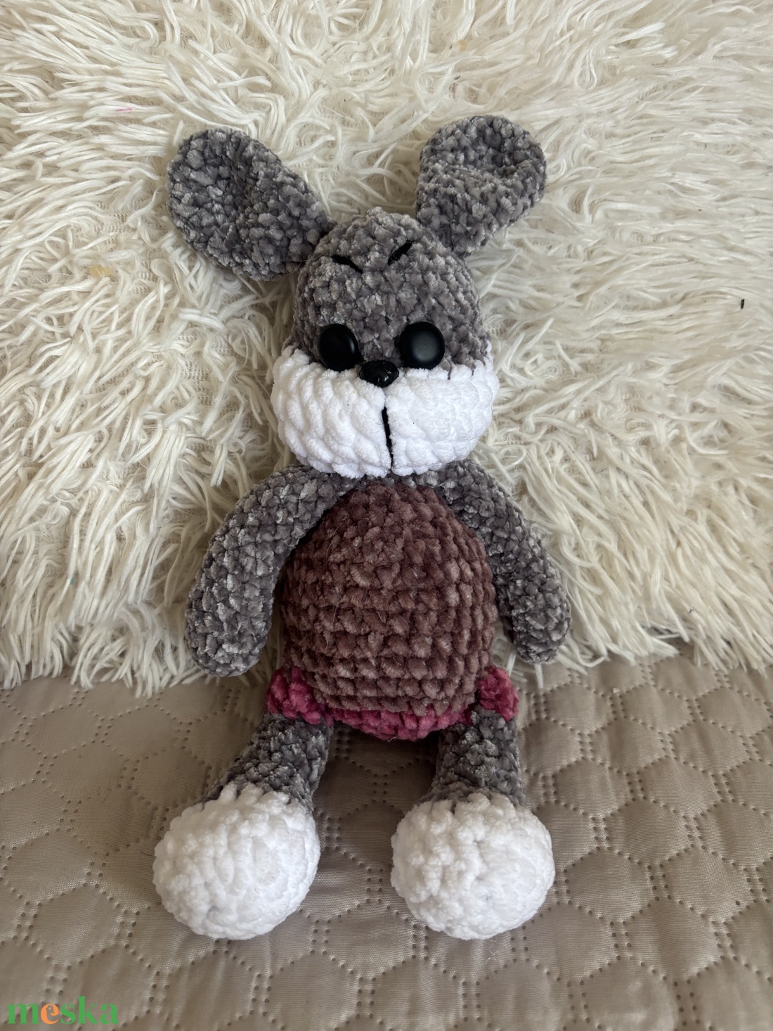 Amigurumi horgolt nyuszi fiú - játék & sport - plüssállat & játékfigura - nyuszi - Meska.hu