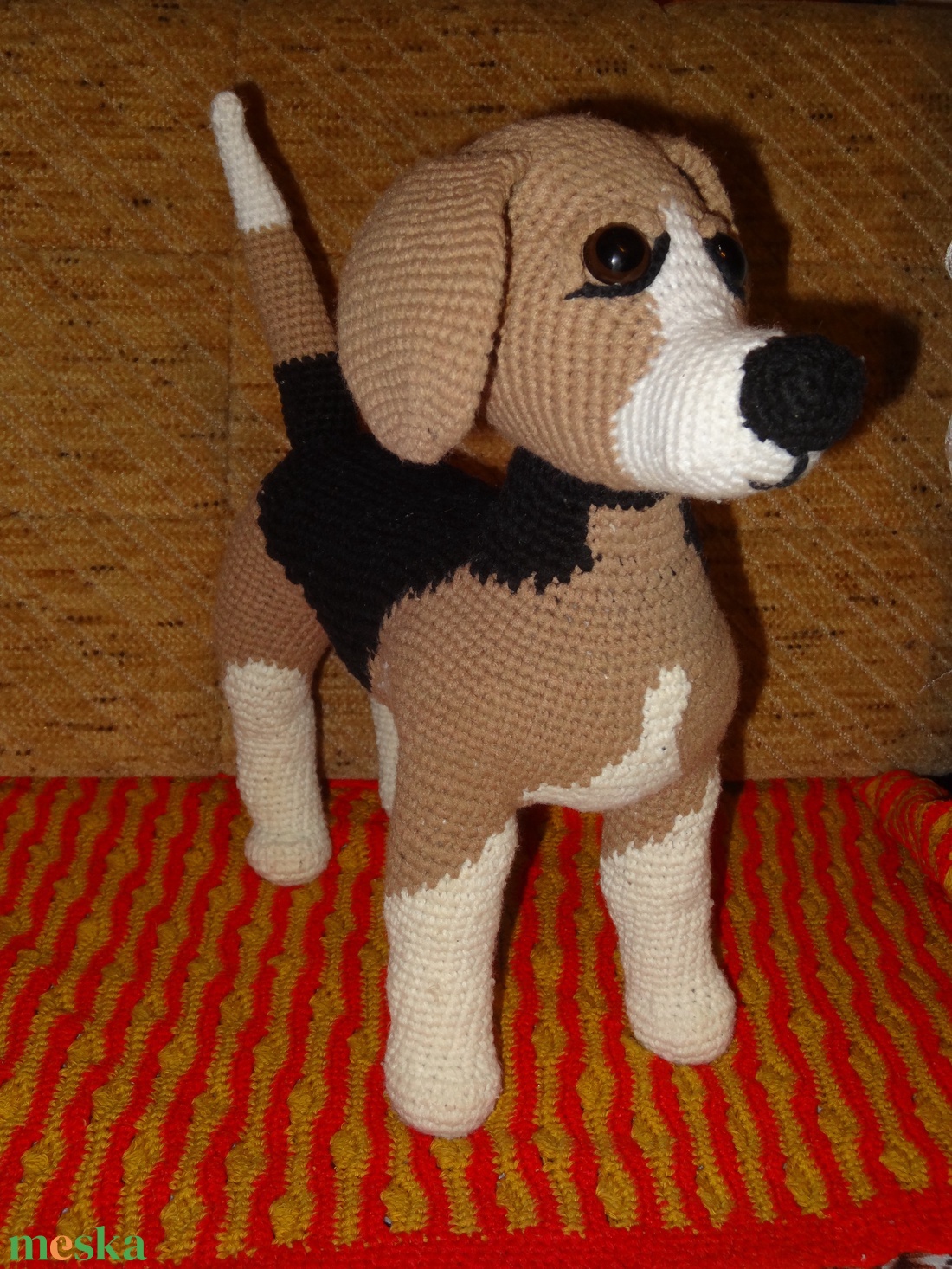 Horgolt beagle - játék & sport - plüssállat & játékfigura - kutya - Meska.hu