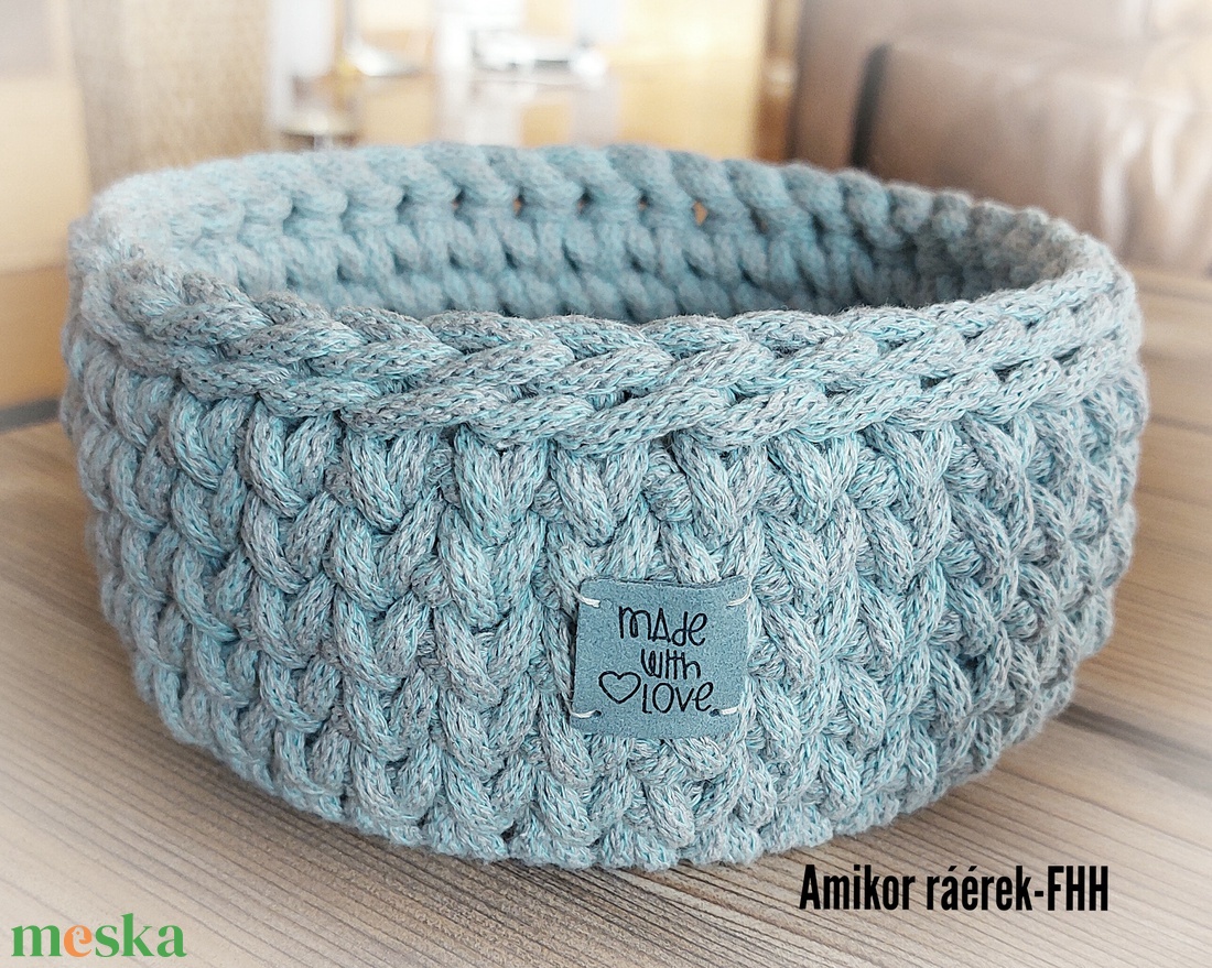 Horgolt kosár - otthon & életmód - tárolás & rendszerezés - tárolókosár - Meska.hu Horgolt kosár - otthon & életmód - tárolás & rendszerezés - tárolókosár - Meska.hu
