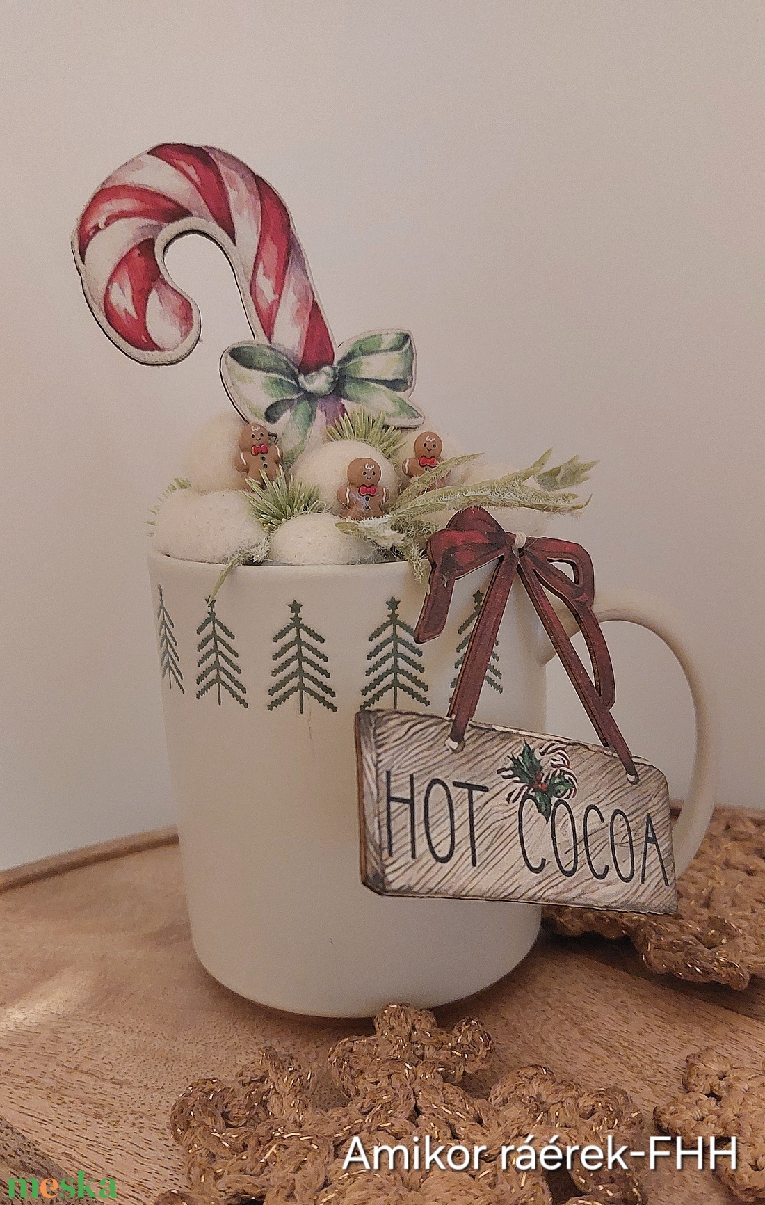 Karácsonyi asztaldísz - karácsony - adventi díszek - adventi asztaldísz - Meska.hu