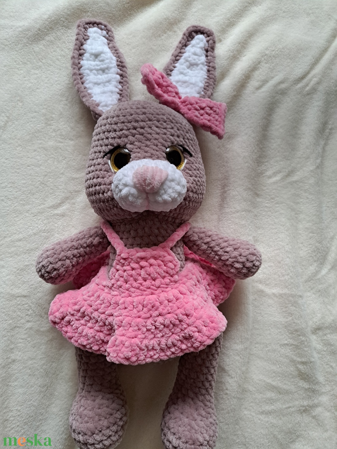 Róza nyuszilány - játék & sport - plüssállat & játékfigura - nyuszi - Meska.hu