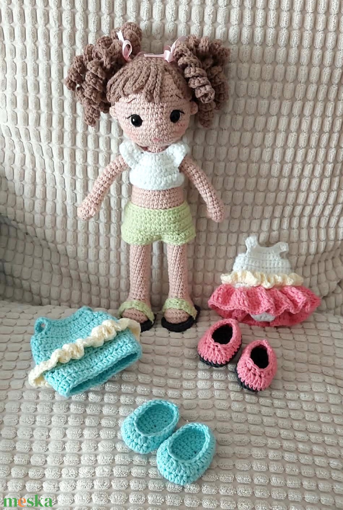 Lina baba és 3 váltás ruhája-mintaleírás - diy (csináld magad) - szabásminta, útmutató - horgolási minta - Meska.hu