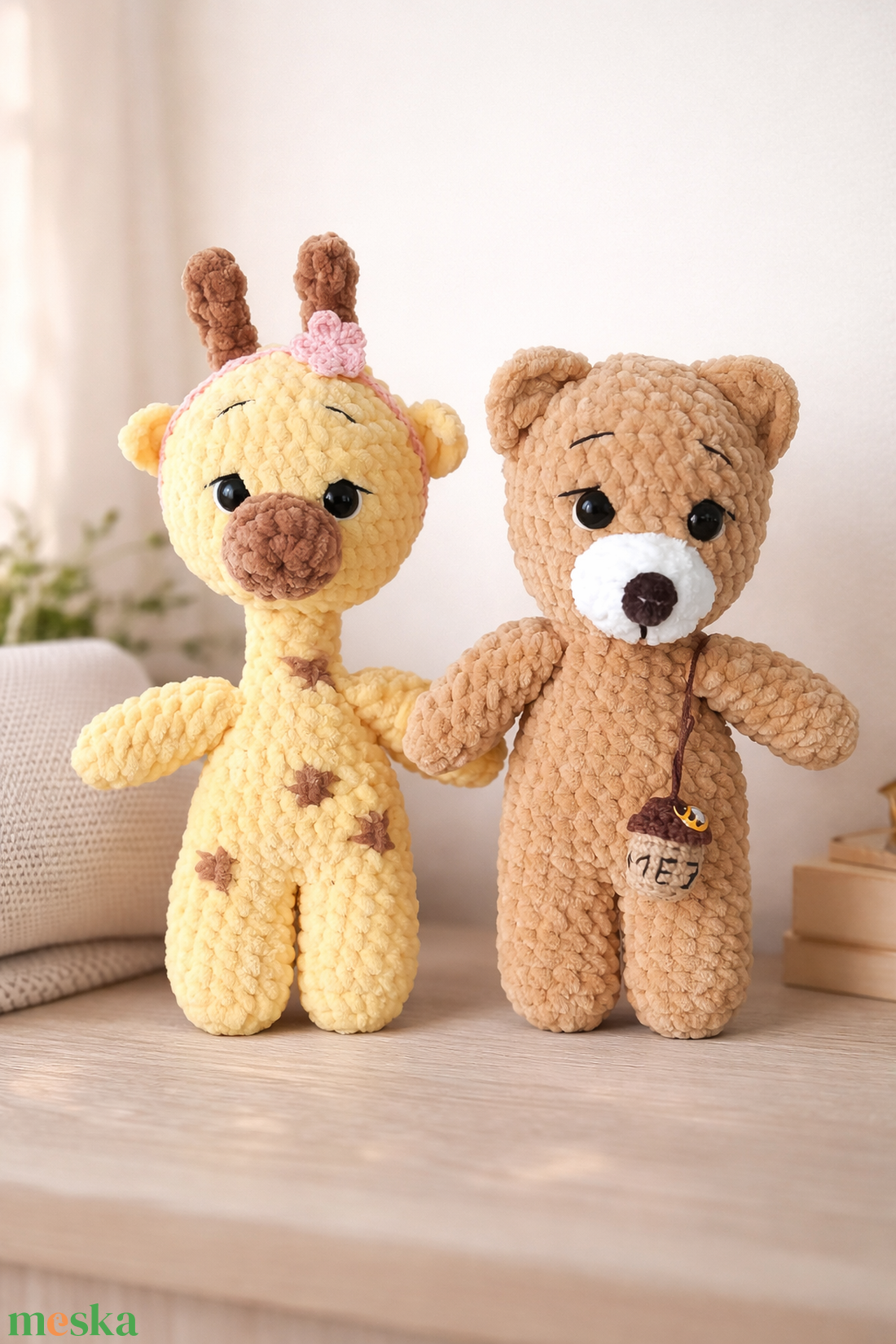 Zsiráf és maci - mintaleírás - diy (csináld magad) - szabásminta, útmutató - horgolási minta - Meska.hu