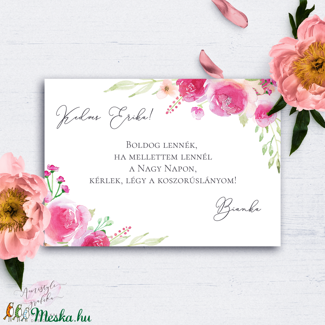 Koszorúslány Felkérő Lap, Barack Virágos Esküvői Lap, Felkérő Lap, Esküvői Képeslap, Vintage Esküvő, Esküvői Kártya -  - Meska.hu