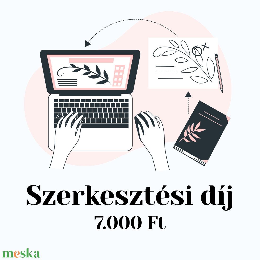 Szerkesztési díj, Tervezési Költség, Személyre Szabás Díja, Design Költség, Egyedi Igények, Esküvő, Meghívó, 7000 Ft -  - Meska.hu