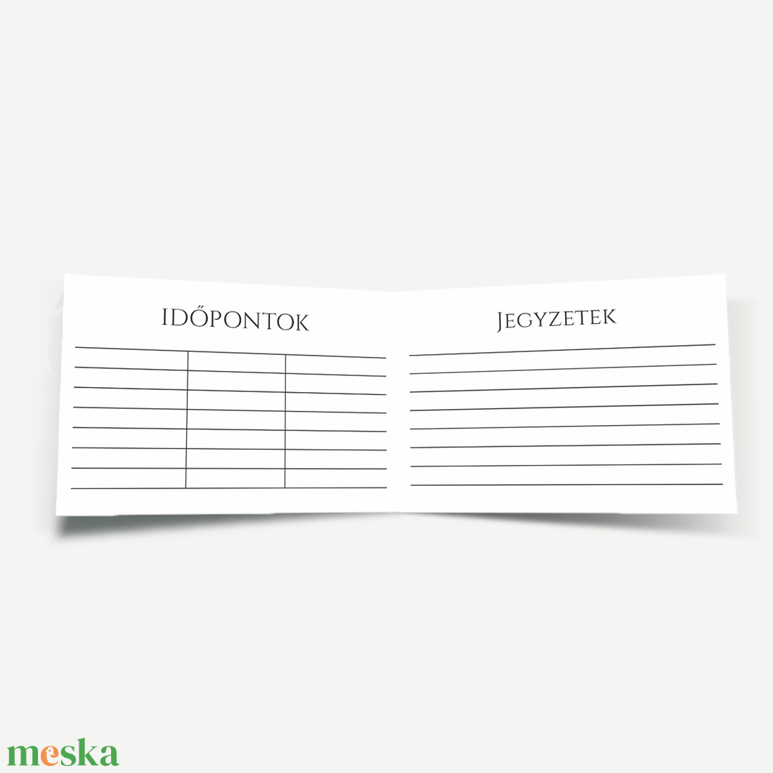 Pure White hajtott névjegy- és időpontkártya  minimalista, elegáns design - otthon & életmód - papír, írószer - névjegykártya - Meska.hu