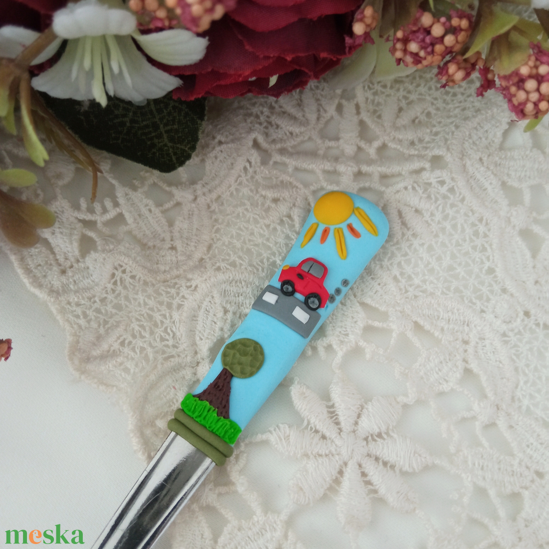 Autós kiskanál - otthon & életmód - konyhafelszerelés, tálalás - tálalás - kanál & villa - Meska.hu