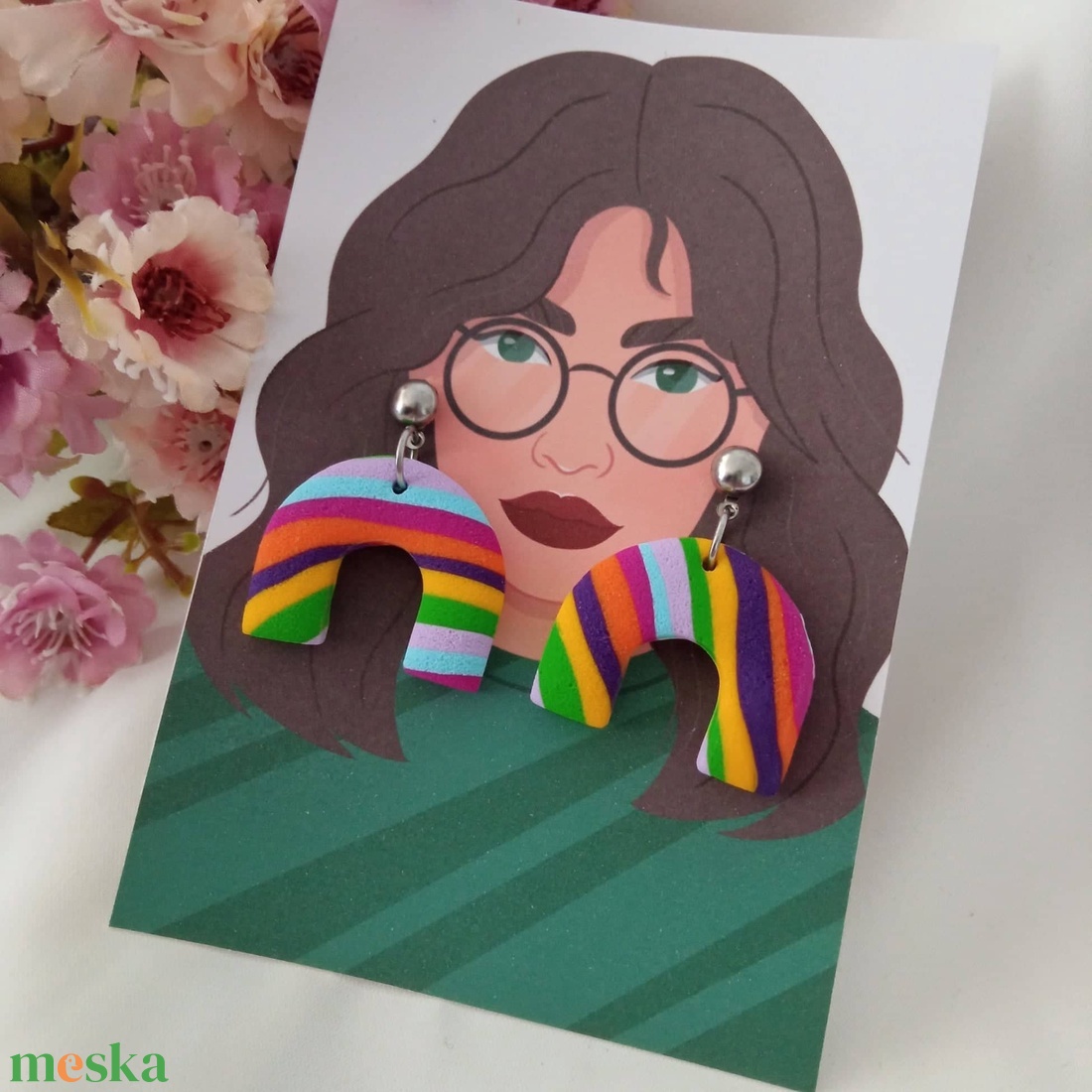 Greta fülbevaló - ékszer - fülbevaló - lógó fülbevaló - Meska.hu