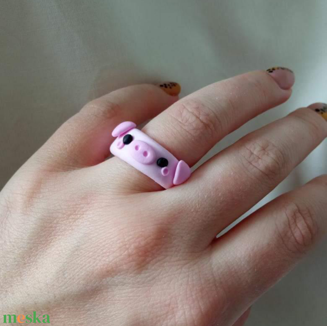 Cuki malacos gyűrű - ékszer - gyűrű - figurális gyűrű - Meska.hu