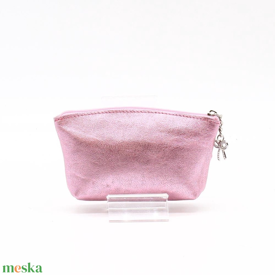 Metál rózsaszín kettő cipzáras kulcstartó B4001 - táska & tok - kulcstartó & táskadísz - kulcstartó - Meska.hu