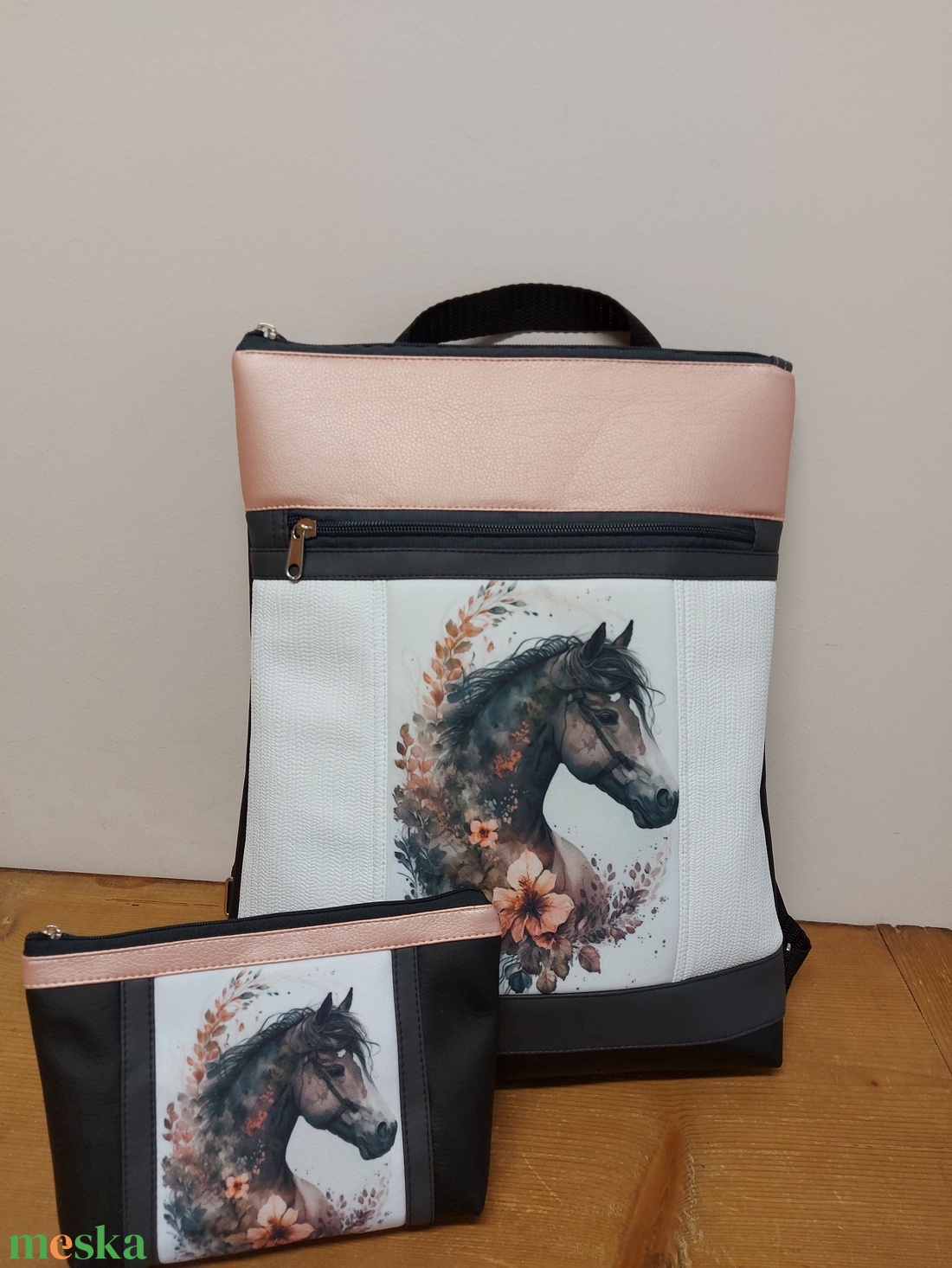  Lovas hátizsák szett - táska & tok - hátizsák - tornazsák, gymbag - Meska.hu