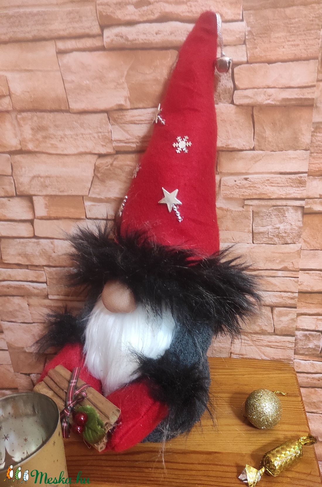 Karácsonyi manó - karácsony - mikulás - mikulás beltéri dekoráció - Meska.hu