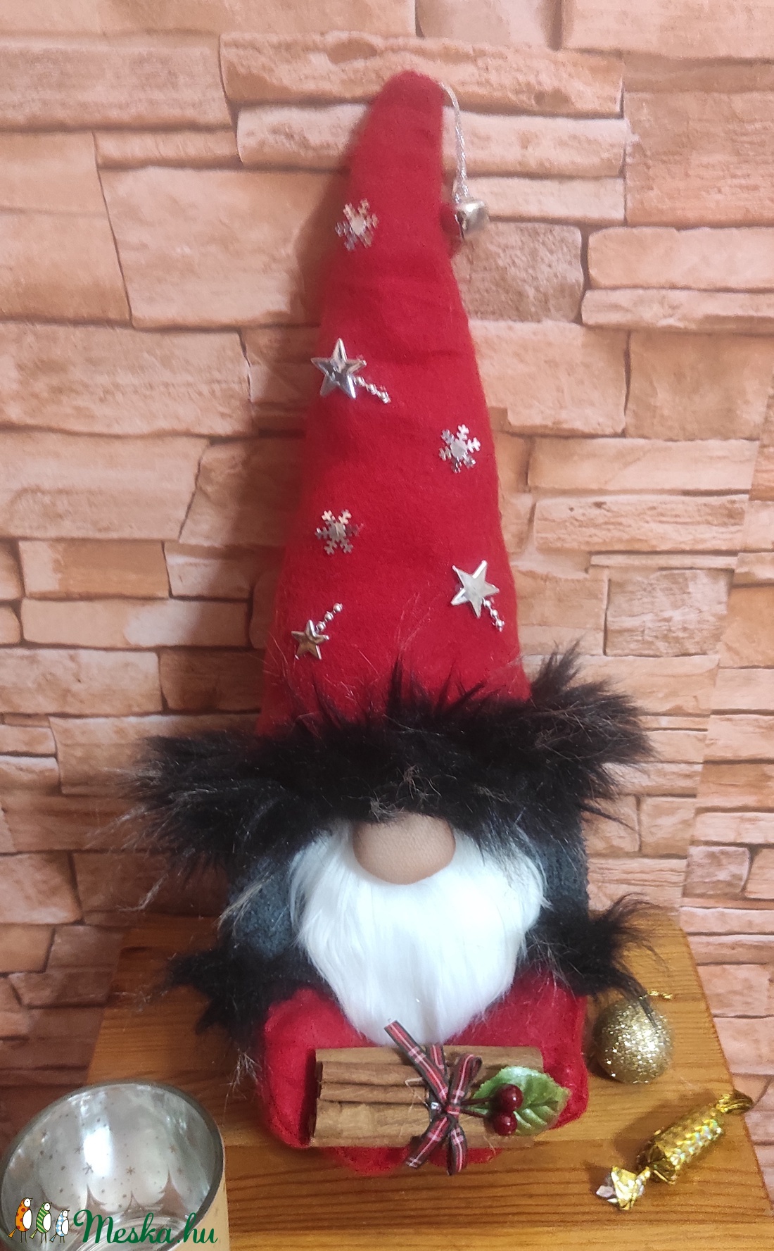 Karácsonyi manó - karácsony - mikulás - mikulás beltéri dekoráció - Meska.hu