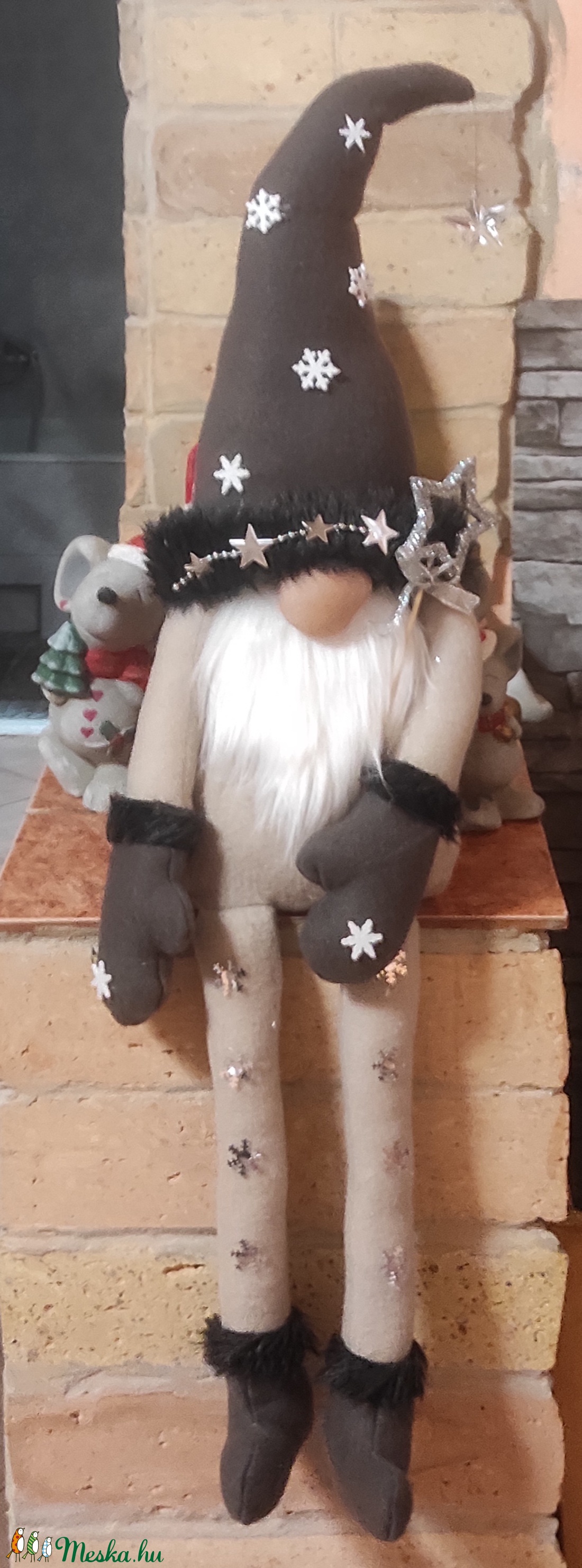 Karácsonyi manó - karácsony - karácsonyi lakásdekoráció - karácsonyfa, grincsfa - Meska.hu