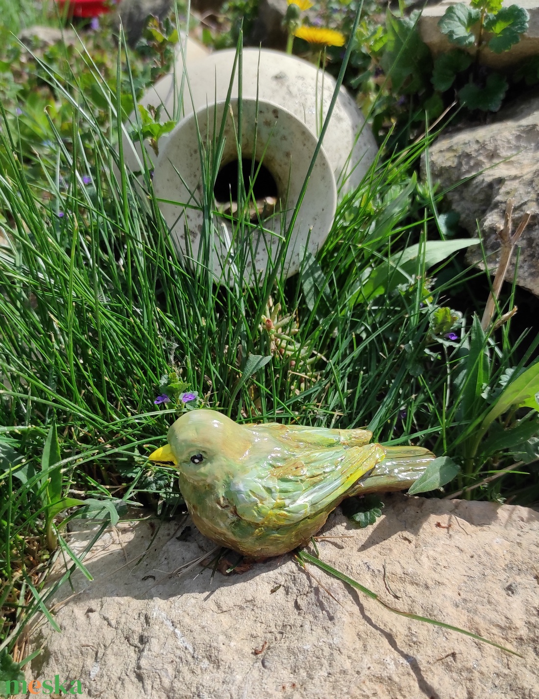 Kerámia madár - művészet - szobor - kerámia - Meska.hu