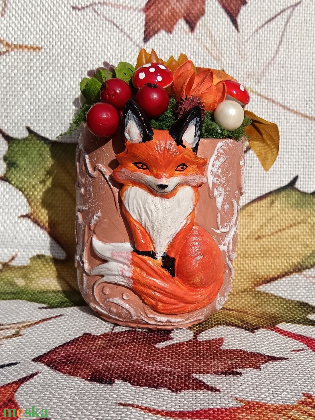 Rókás asztali dekoráció  - otthon & életmód - dekoráció - asztal és polc dekoráció - asztaldísz - Meska.hu Rókás asztali dekoráció  - otthon & életmód - dekoráció - asztal és polc dekoráció - asztaldísz - Meska.hu