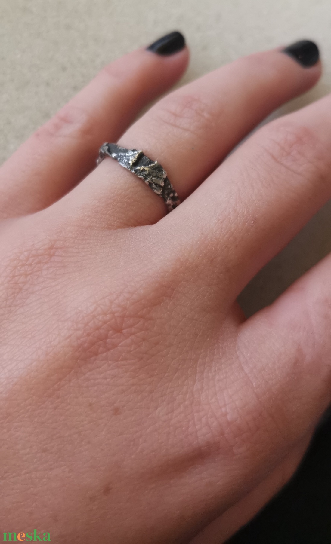 Amorf karika gyűrű - ékszer - gyűrű - kerek gyűrű - Meska.hu