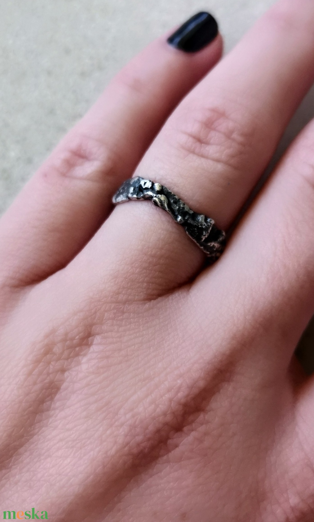 Amorf karika gyűrű - ékszer - gyűrű - kerek gyűrű - Meska.hu