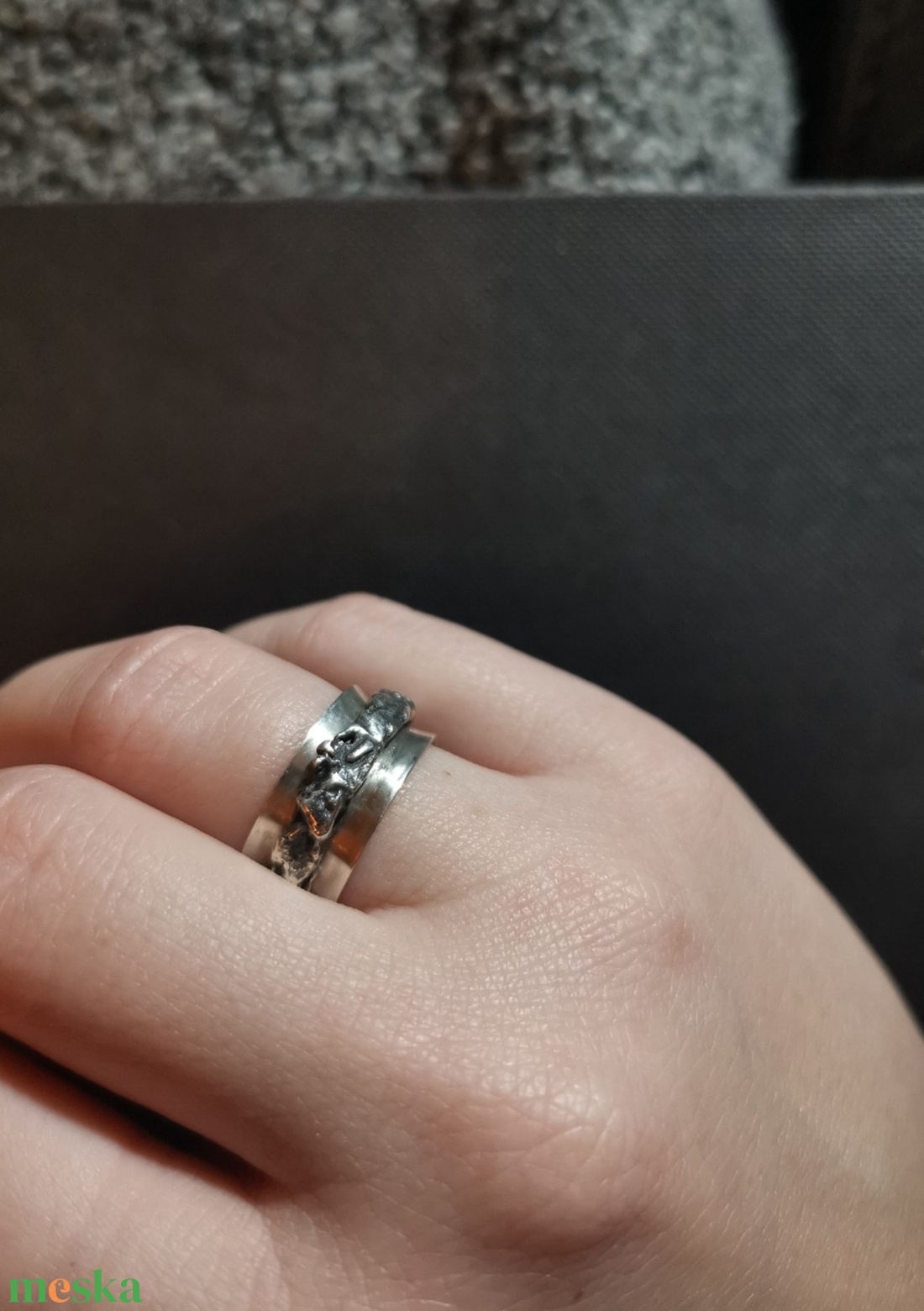 Amorf forgatható gyűrű - ékszer - gyűrű - kerek gyűrű - Meska.hu