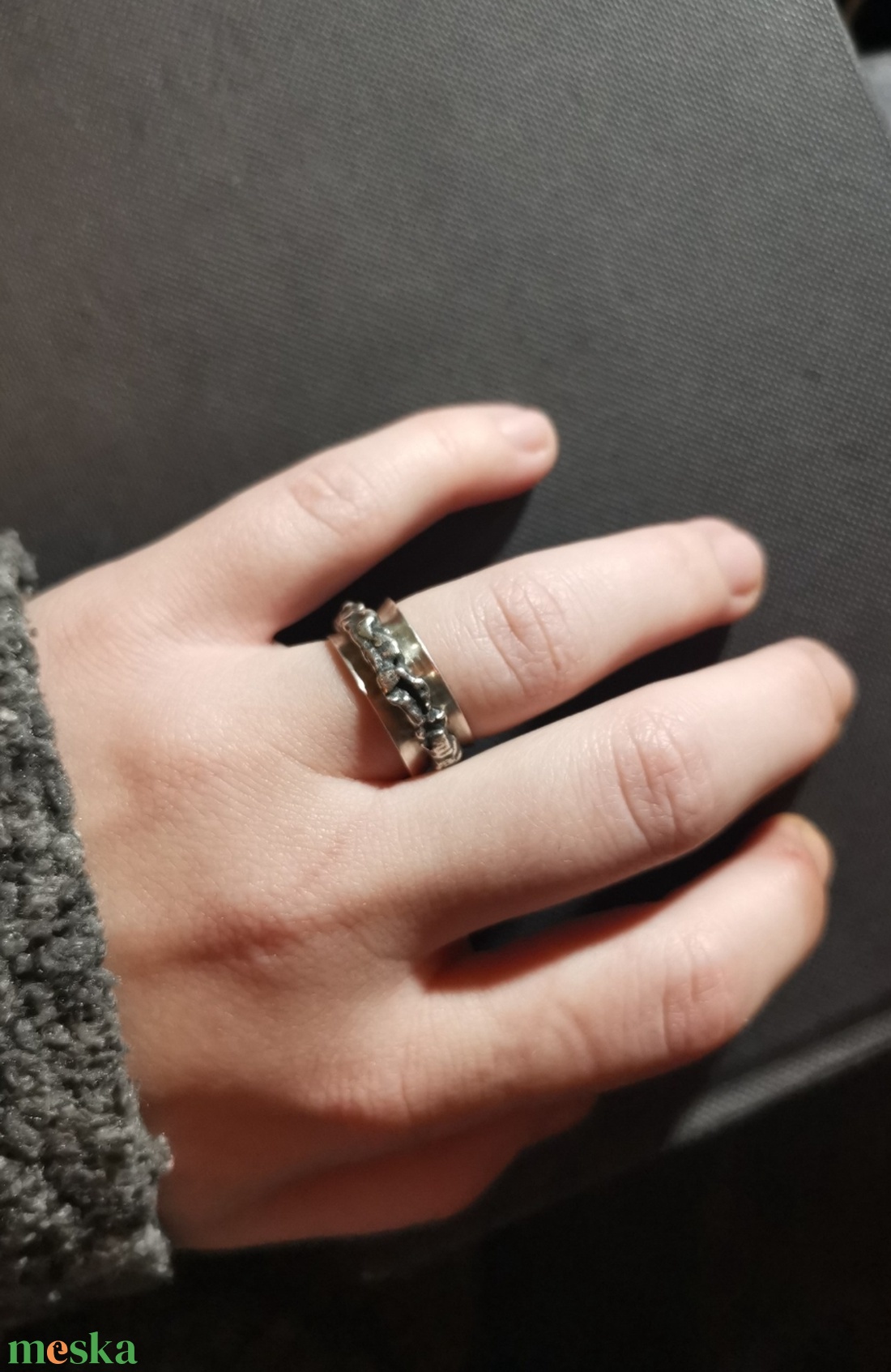 Amorf forgatható gyűrű - ékszer - gyűrű - kerek gyűrű - Meska.hu