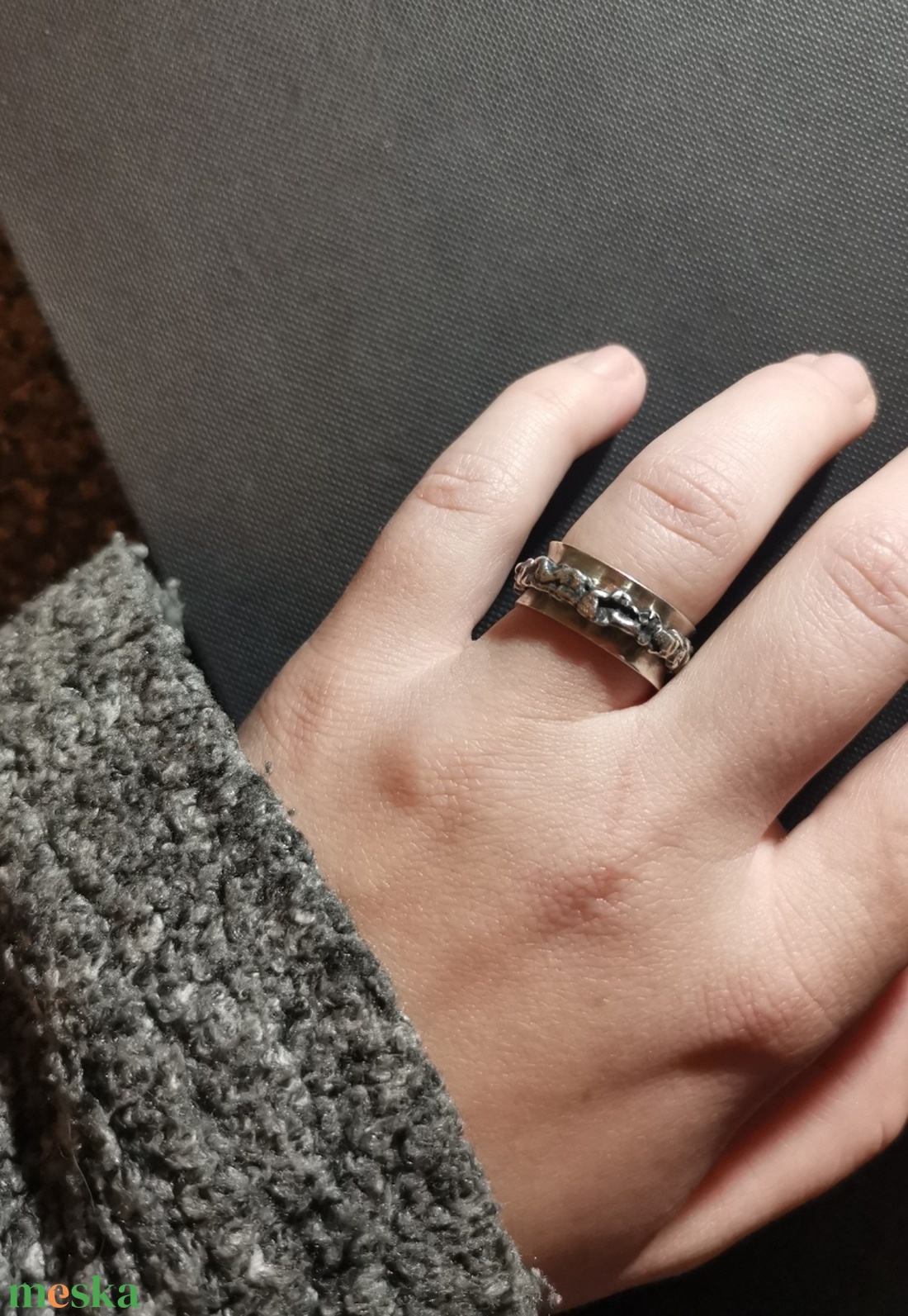 Amorf forgatható gyűrű - ékszer - gyűrű - kerek gyűrű - Meska.hu