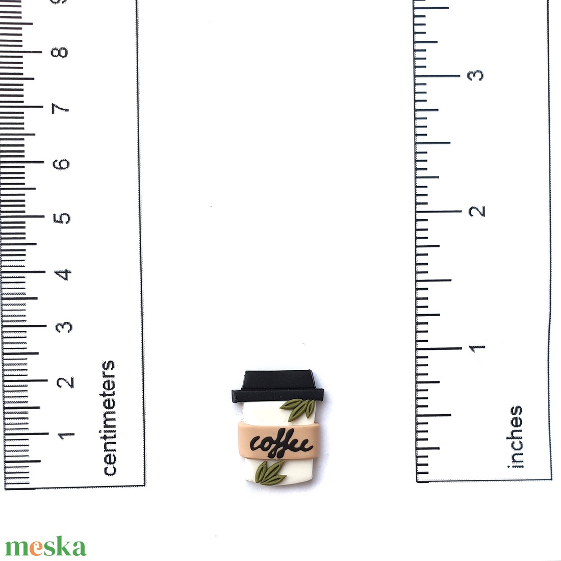 Szeretem a kávét süthető gyurma fülbevaló - ékszer - fülbevaló - pötty fülbevaló - Meska.hu