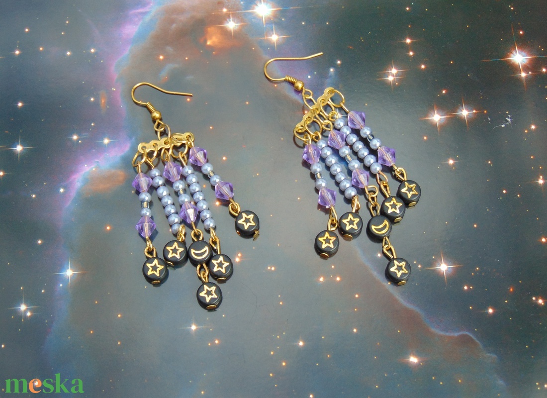 Boszis lógós fülbevaló - ékszer - fülbevaló - lógó fülbevaló - Meska.hu