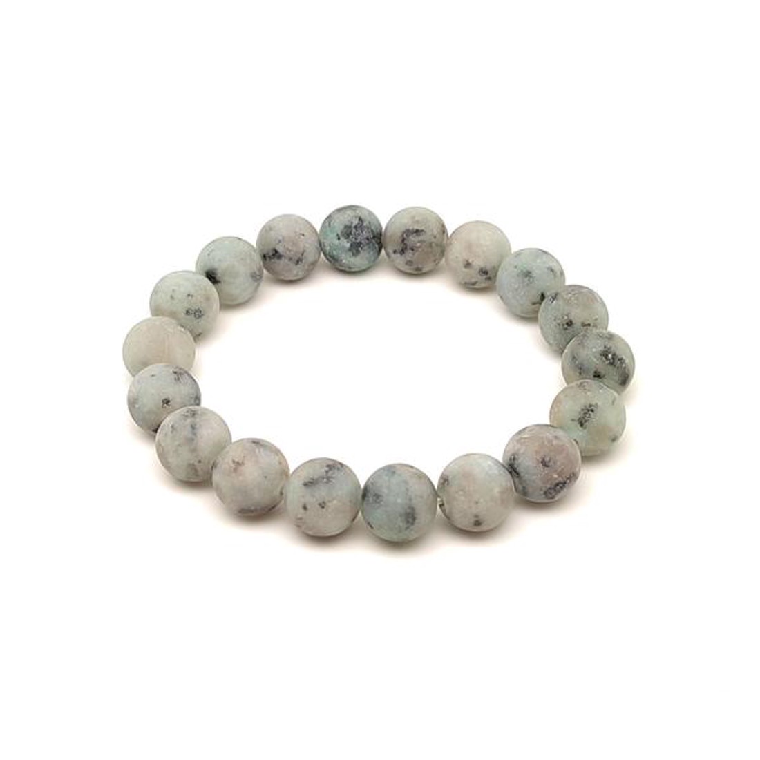 Jáspis kiwi matt golyó karkötő 1011 mm - ékszer - karkötő - ásványkarkötő - Meska.hu